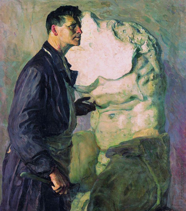 Живопись соцреализма Портрет скульптора И.Д. Шадра. М.В. Нестеров. 1934